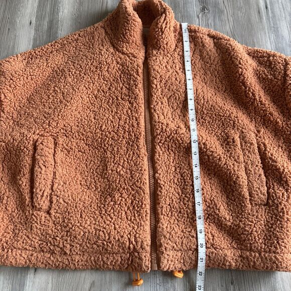 Urban Outfitters Willow Fleece Teddy Jacket Women's OrangeOversized Coat -Small - Picture 5 of 11